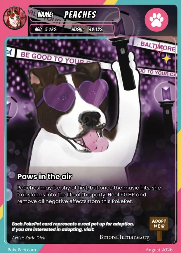 Peaches's PokéPets card