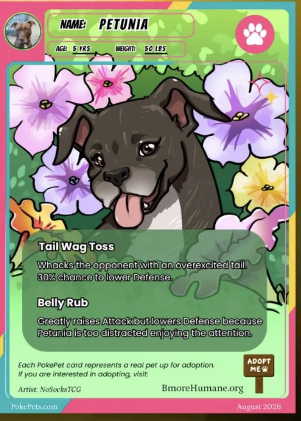 Petunia's PokéPets card