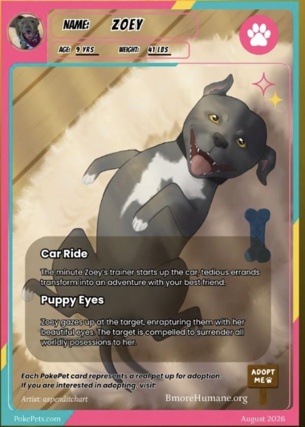 Zoey's PokéPets card